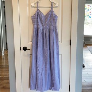Loft Outlet blue and white striped dress